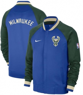 NBA Milwaukee Bucks Nike Royal Green 2022-23 City Edition Showtime Thermaflex Full-Zip Jacket