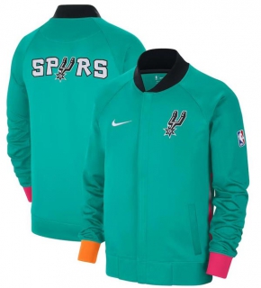 NBA San Antonio Spurs Nike Aqua 2022-23 City Edition Showtime Thermaflex Full-Zip Jacket
