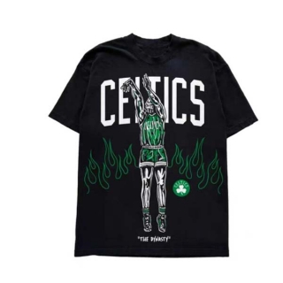 Men's Warren Lotas x NBA Boston Celtics Black Short sleeves Tee Shirt (3)