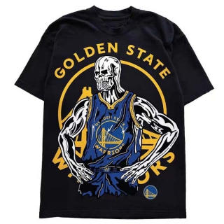 Men's Warren Lotas x NBA Golden State Warriors Black Short sleeves Tee Shirt (3)