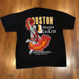 Men's Warren Lotas x NBA Houston Rockets Black Short sleeves Tee Shirt (2)