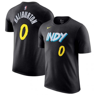 Men's Indiana Pacers Tyrese Haliburton Nike Black 2023-24 City Edition T-Shirt