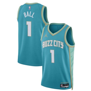 Men's Charlotte Hornets LaMelo Ball Jordan Brand Teal 2023-24 Swingman City Edition Jersey