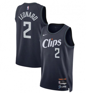 Men's LA Clippers Kawhi Leonard Nike Navy 2023-24 Swingman City Edition Jersey