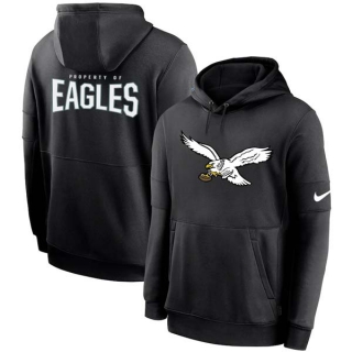 Men's NFL Philadelphia Eagles Nike Black Retro Logo Pullover Hoodie (3)
