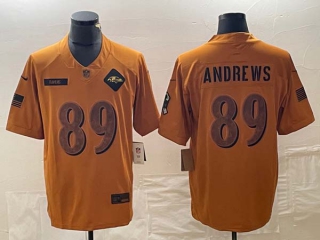 Men's NFL Baltimore Ravens #89 Mark Andrews Nike Brown 2023 Salute To Service Limited Jersey