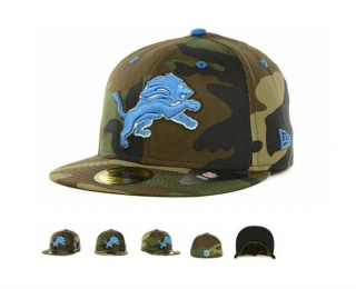 NFL Detroit Lions New Era Camo 59FIFTY Fitted Hat 1002