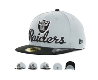 NFL Las Vegas Raiders New Era Gray Black 59FIFTY Fitted Hat 1010