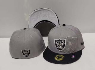 NFL Las Vegas Raiders New Era Gray Black 59FIFTY Fitted Hat 1011