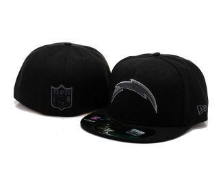 NFL Los Angeles Chargers New Era Black 59FIFTY Fitted Hat 1002