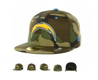 NFL Los Angeles Chargers New Era Camo 59FIFTY Fitted Hat 1004