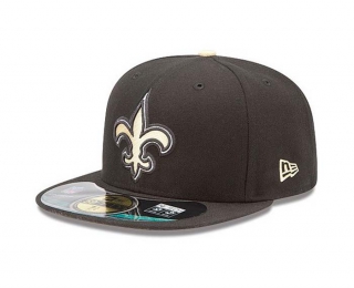 NFL New Orleans Saints New Era Black 59FIFTY Fitted Hat 1001