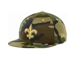 NFL New Orleans Saints New Era Camo 59FIFTY Fitted Hat 1002