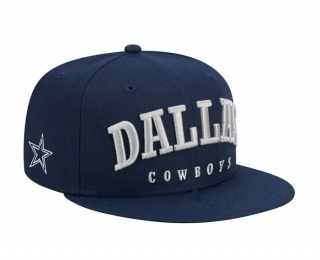 NFL Dallas Cowboys New Era Navy Text 9FIFTY Snapback Hat 2037