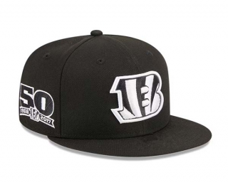 NFL Cincinnati Bengals New Era Black 50th Anniversary 9FIFTY Snapback Hat 2020