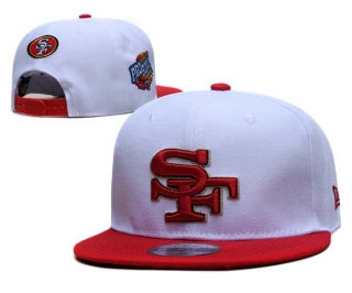 NFL San Francisco 49ers New Era White Red PRO BOWL 9FIFTY Snapback Hat 6053