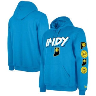 Men's NBA Indiana Pacers New Era Blue 2023-24 City Edition Pullover Hoodie