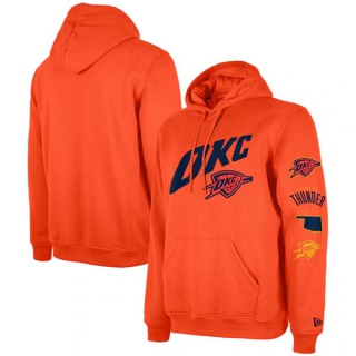 Men's NBA Oklahoma City Thunder New Era Orange 2023-24 City Edition Pullover Hoodie