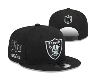 NFL Las Vegas Raiders New Era Black Goth Side Script 9FIFTY Snapback Hat 3069