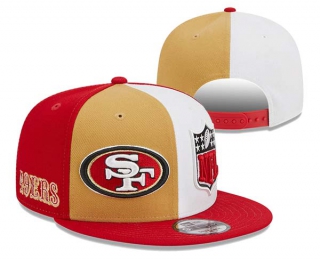 NFL San Francisco 49ers New Era Gold Red 2023 Sideline 9FIFTY Snapback Hat 3061