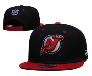 NHL New Jersey Devils New Era Black Red 9FIFTY Snapback Hat 2001