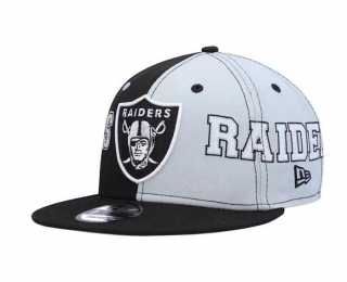 Wholesale NFL Las Vegas Raiders New Era Black Gray Team Split 9FIFTY Snapback Hats 2109