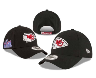 NFL Kansas City Chiefs New Era Black Super Bowl LVIII Champions Side Patch 9FORTY Adjustable Hat
