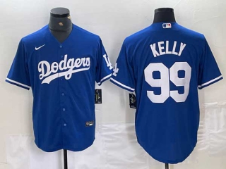 Men's Los Angeles Dodgers #99 Joe Kelly Blue Stitched Cool Base Nike Jerseys