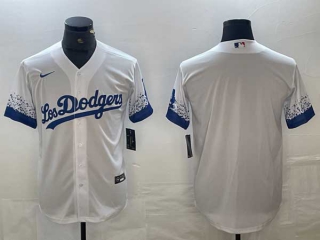 Men's Los Angeles Dodgers White 2021 City Connect Cool Base Stitched Jersey