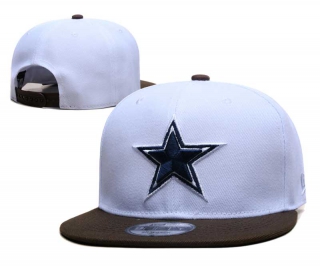 NFL Dallas Cowboys New Era White Brown 9FIFTY Snapback Hat 6111