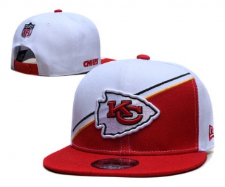 NFL Kansas City Chiefs New Era White Red 2023 Sideline 9FIFTY Snapback Hat 6054