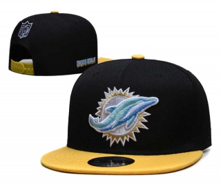 NFL Miami Dolphins New Era Black Gold 9FIFTY Snapback Hat 6046