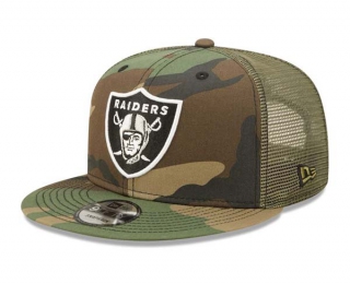NFL Las Vegas Raiders New Era Camo Olive 9FIFTY Snapback Adjustable Hat 2111