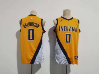 Men's NBA Indiana Pacers #0 Tyrese Haliburton Jordan Brand Yellow Statement Edition Stitched Basketball Jersey