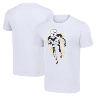 Men's NFL Pittsburgh Steelers White Starter Logo Graphic T-Shirt