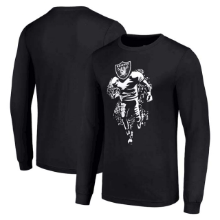 Men's NFL Las Vegas Raiders Black Starter Logo Graphic Long Sleeves T-Shirt