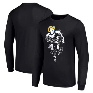 Men's NFL Los Angeles Rams Black Starter Logo Graphic Long Sleeves T-Shirt