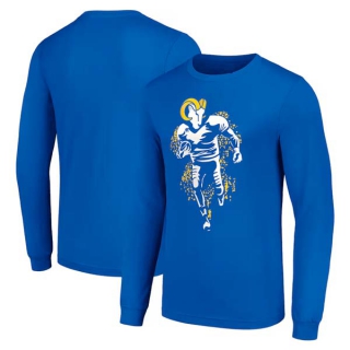 Men's NFL Los Angeles Rams Blue Starter Logo Graphic Long Sleeves T-Shirt