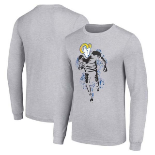 Men's NFL Los Angeles Rams Gray Starter Logo Graphic Long Sleeves T-Shirt