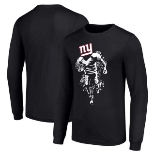 Men's NFL New York Giants Black Starter Logo Graphic Long Sleeves T-Shirt