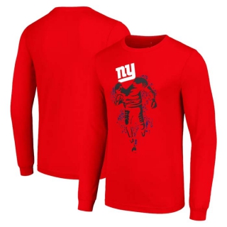 Men's NFL New York Giants Red Starter Logo Graphic Long Sleeves T-Shirt