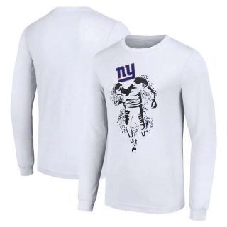 Men's NFL New York Giants White Starter Logo Graphic Long Sleeves T-Shirt