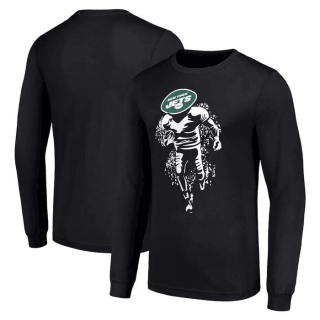 Men's NFL New York Jets Black Starter Logo Graphic Long Sleeves T-Shirt