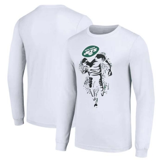 Men's NFL New York Jets White Starter Logo Graphic Long Sleeves T-Shirt