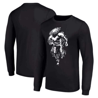 Men's NFL Philadelphia Eagles Black Starter Logo Graphic Long Sleeves T-Shirt