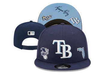 MLB Tampa Bay Rays New Era Navy TRIPLE THREAT IDENTITY 9FIFTY Snapback Hat 3006