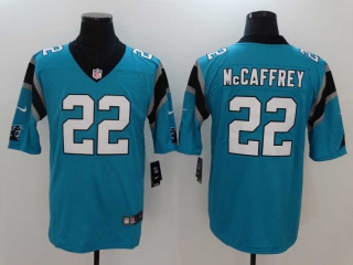 Men's Carolina Panthers #22 Christian McCaffrey Light Blue Vapor Limited Football Stitched Jersey