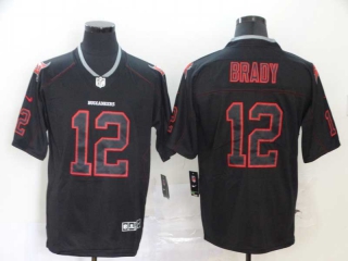 Men's Tampa Bay Buccaneers #12 Tom Brady Black Lights Out Color Rush Stitched NFL Nike Limited Jersey