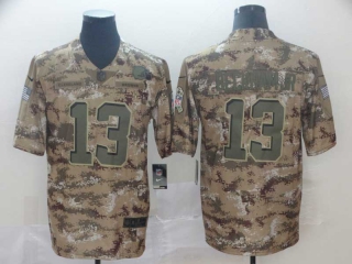 Men's Cleveland Browns #13 Odell Beckham Jr Camo Salute To Service Stitched Nike Jersey