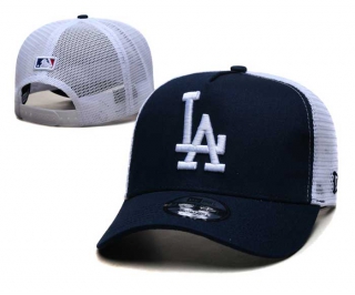 MLB Los Angeles Dodgers New Era Navy White Trucket Mesh 9FORTY Adjustable Hat 2279